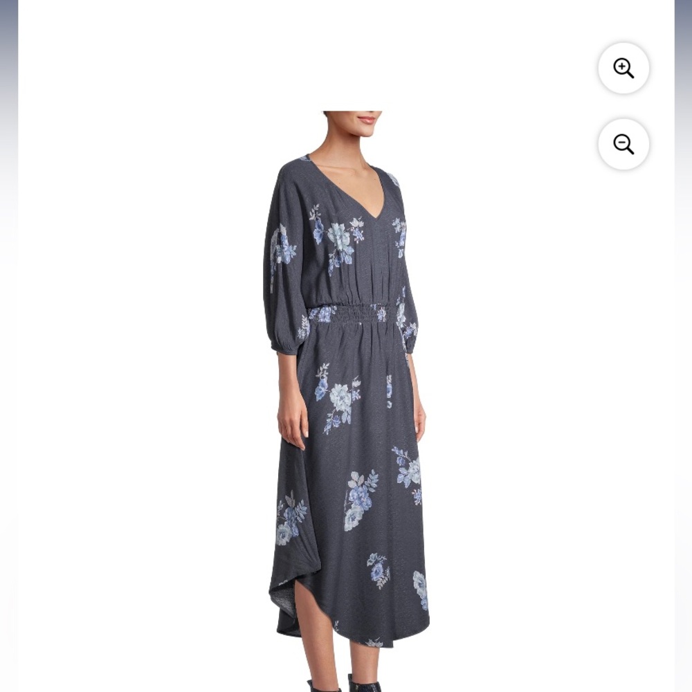 Lightweight floral midi dress new without tags, washed never worn